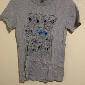 Gray pug shirt